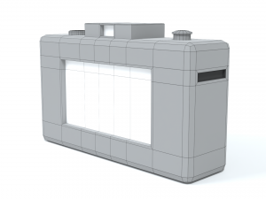 low poly cartoon photo camera 3D Model