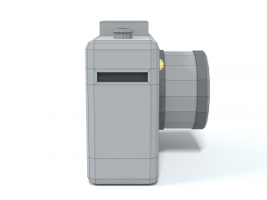 low poly cartoon photo camera 3D Model
