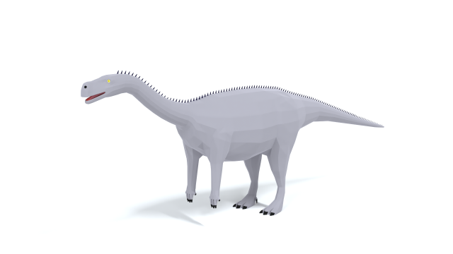 low poly cartoon aardonyx dinosaur 3D Model .c4d .max .obj .3ds .fbx .stl .blend 