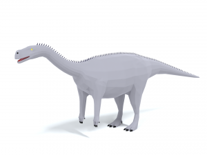 low poly cartoon aardonyx dinosaur 3D मॉडल