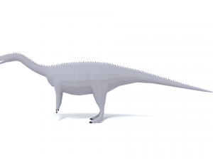 low poly cartoon aardonyx dinosaur 3D Model