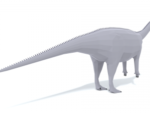 low poly cartoon aardonyx dinosaur 3D Model