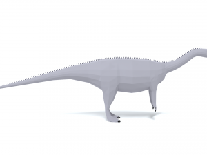 low poly cartoon aardonyx dinosaur 3D Model