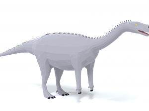 low poly cartoon aardonyx dinosaur 3D Model