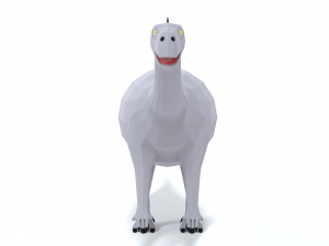 low poly cartoon aardonyx dinosaur 3D Model