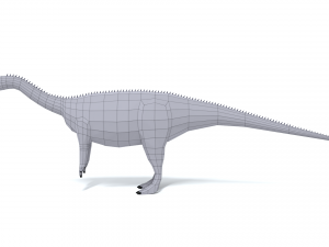 low poly cartoon aardonyx dinosaur 3D Model
