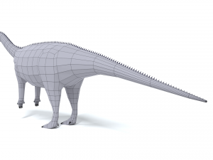 low poly cartoon aardonyx dinosaur 3D Model