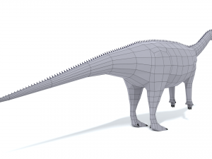 low poly cartoon aardonyx dinosaur 3D Model