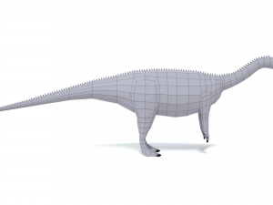 low poly cartoon aardonyx dinosaur 3D Model