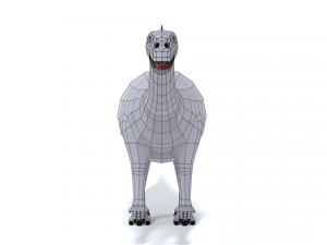 low poly cartoon aardonyx dinosaur 3D Model