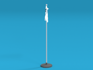 low poly seamless animated south korea flag 3D Модель