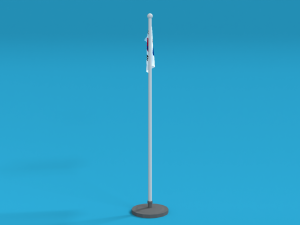 low poly seamless animated south korea flag 3D Модель