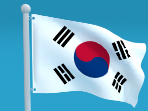 low poly seamless animated south korea flag 3D Модель