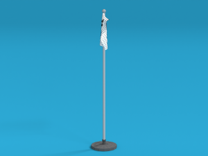 low poly seamless animated south korea flag 3D Модель