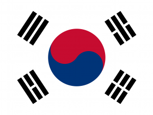low poly seamless animated south korea flag 3D Модель