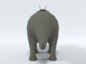 low poly cartoon achelousaurus dinosaur Model 3D