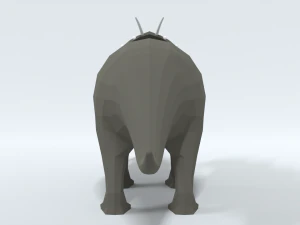 low poly cartoon achelousaurus dinosaur 3D Model