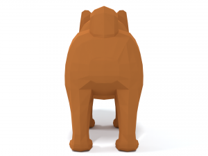 low poly cartoon chow chow dog 3Dモデル