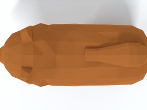 low poly cartoon chow chow dog 3Dモデル