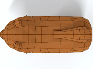 low poly cartoon chow chow dog 3D Model