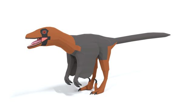 low poly cartoon achillobator dinosaur 3D 模型 .c4d .max .obj .3ds .fbx .stl .blend 
