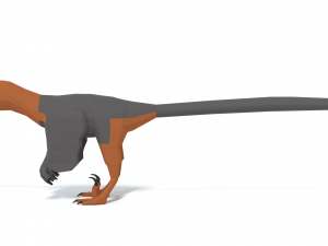 low poly cartoon achillobator dinosaur 3D 模型