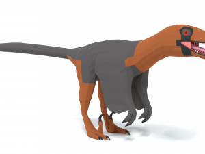 low poly cartoon achillobator dinosaur 3D 模型
