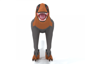 low poly cartoon achillobator dinosaur 3D 模型