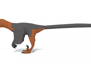 low poly cartoon achillobator dinosaur 3D 模型