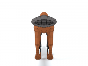 low poly cartoon achillobator dinosaur 3D 模型