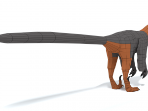 low poly cartoon achillobator dinosaur 3D 模型