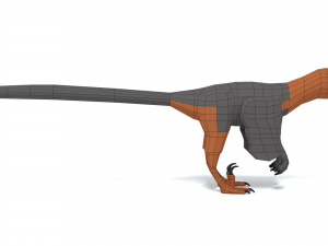 low poly cartoon achillobator dinosaur 3D 模型