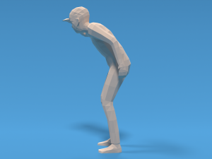 low poly kid looking Modèle 3D