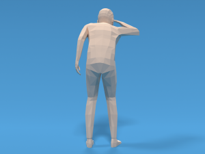 low poly kid looking Modèle 3D