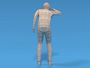low poly kid looking Modèle 3D