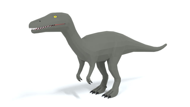 low poly cartoon baryonyx dinosaur 3Dモデル .c4d .max .obj .3ds .fbx .stl .blend 