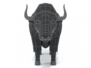 low poly cartoon yak 3D Model