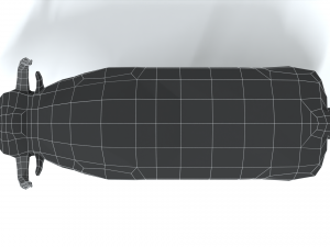 low poly cartoon yak 3D Model