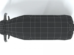 low poly cartoon yak 3D Model
