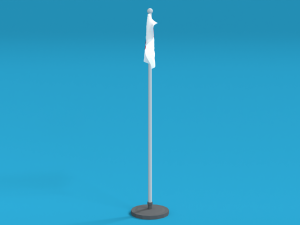 low poly seamless animated japan flag 3D Model