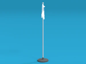 low poly seamless animated japan flag 3D Model