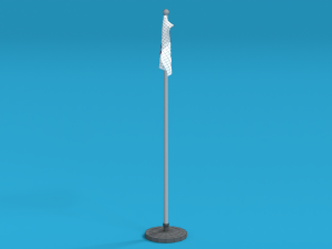 low poly seamless animated japan flag 3D Model
