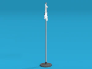 low poly seamless animated japan flag 3D Model
