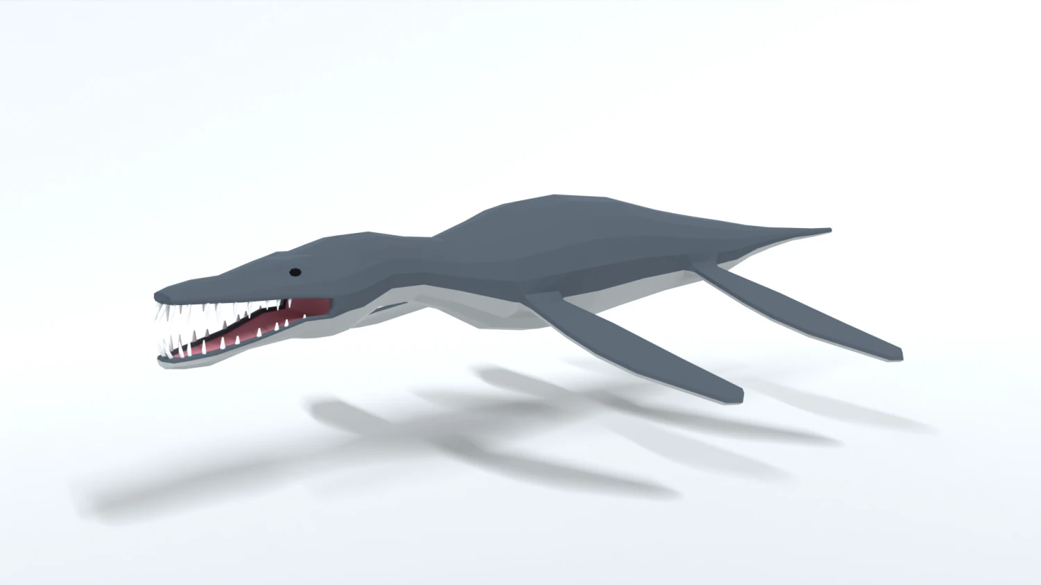 low poly cartoon liopleurodon 3D Model .c4d .max .obj .3ds .fbx .stl .blend 