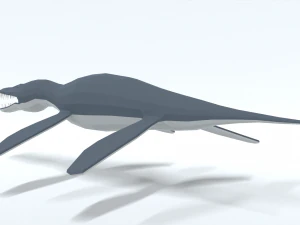 low poly cartoon liopleurodon 3D Model