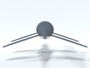 low poly cartoon liopleurodon Model 3D