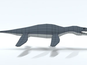 low poly cartoon liopleurodon 3D Model