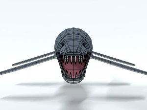 low poly cartoon liopleurodon 3D Model