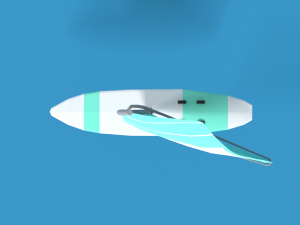 low poly cartoon windsurf 3D Model