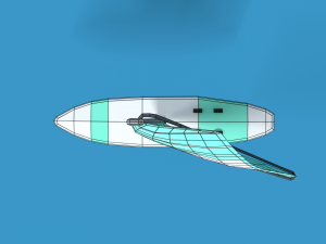low poly cartoon windsurf 3D Model